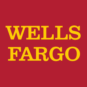 The Wells Fargo logo is featured on a red background at The LIME Foundation of Santa Rosa.