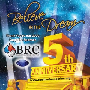 Celebrate the dreams 5th anniversary flyer from the Santa Rosa Non-Profit, LIME Foundation.