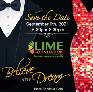 Flyer for a save the date event hosted by The LIME Foundation, a Sonoma County non-profit organization.