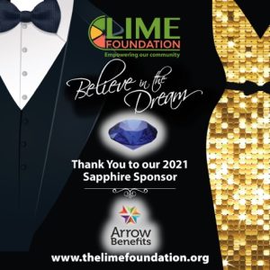 A man and a woman in tuxedos at The LIME Foundation of Santa Rosa.