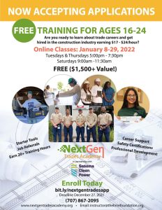 Flyer for free training for ages 1-4, hosted by The LIME Foundation in Sonoma County.