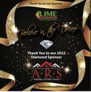 Flyer for the Santa Rosa non-profit LIME Foundation, a diamond sponsor of Believe in the Dream 2021.