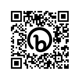 A black and white qr code with the letter b, representing The LIME Foundation of Sonoma County.