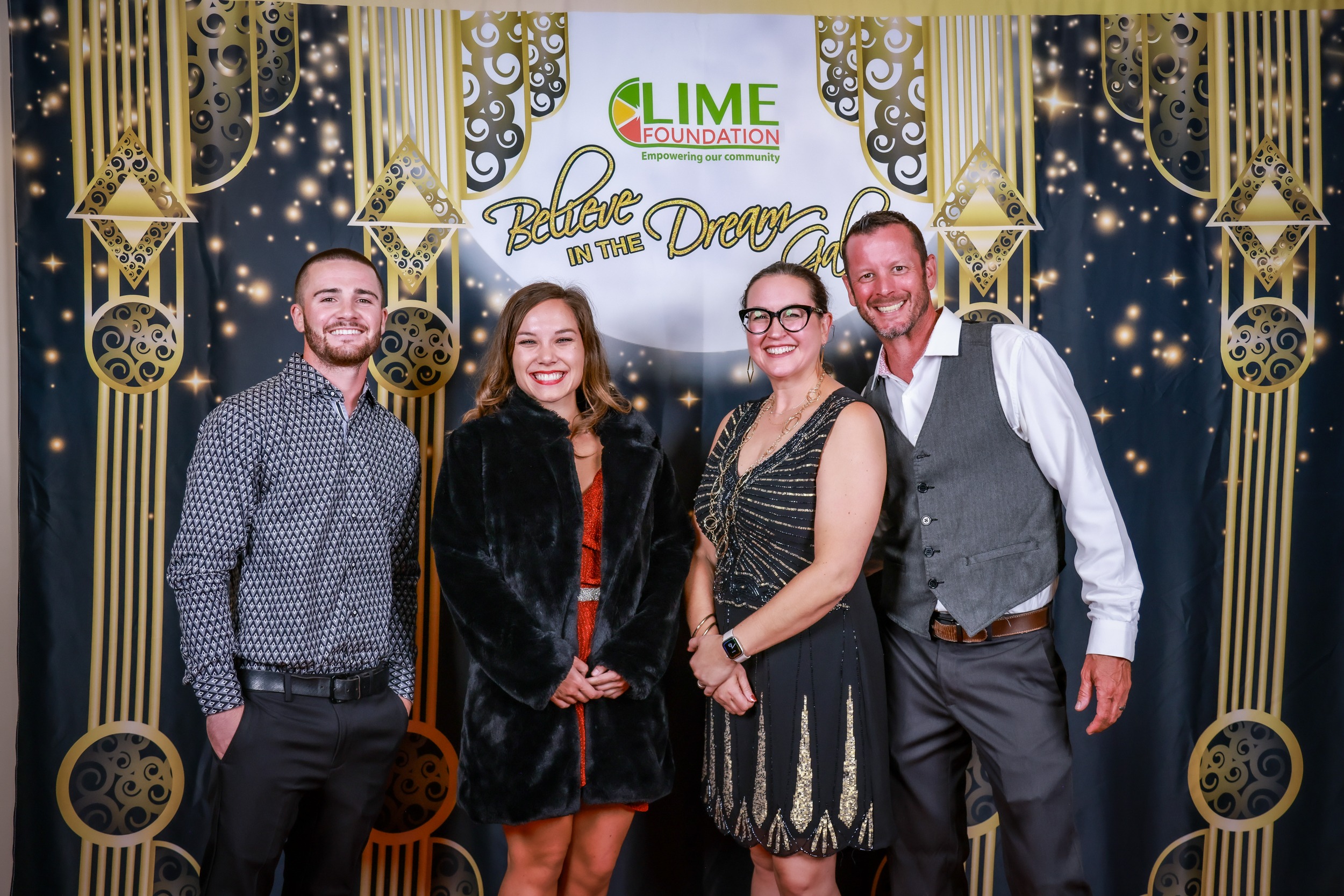 A group of people from The LIME Foundation of Santa Rosa posing for a photo at an event.